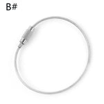 1PC Stainless Steel Wire Keychain Cable Key Ring Chains for Outdoor Hiking