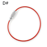 1PC Stainless Steel Wire Keychain Cable Key Ring Chains for Outdoor Hiking