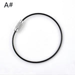 1PC Stainless Steel Wire Keychain Cable Key Ring Chains for Outdoor Hiking