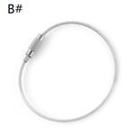 1PC Stainless Steel Wire Keychain Cable Key Ring Chains for Outdoor Hiking