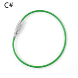 1PC Stainless Steel Wire Keychain Cable Key Ring Chains for Outdoor Hiking