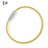 1PC Stainless Steel Wire Keychain Cable Key Ring Chains for Outdoor Hiking