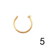 10PCS Fake Nose Ring Septum Ring Hoop Cartilage Tragus Helix Small Thin Piercing